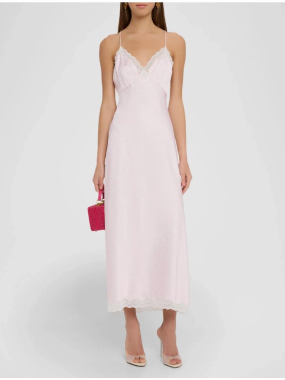 LoveShackFancy Manuela Satin Polka Dot Maxi Dress - Picture 3 of 15